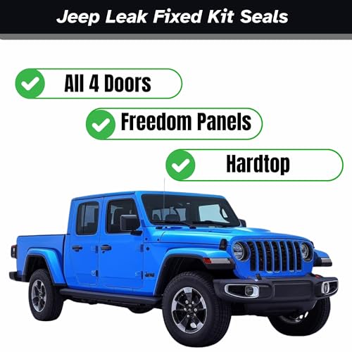 Body Side Gasket Seals, Custom Fit Jeep Gladiator JT 4-Door, Water Resistant, Easy Installation