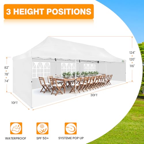 10x10 Pop Up Canopy Tent with 4 Sidewalls and Mesh Windows 2.0