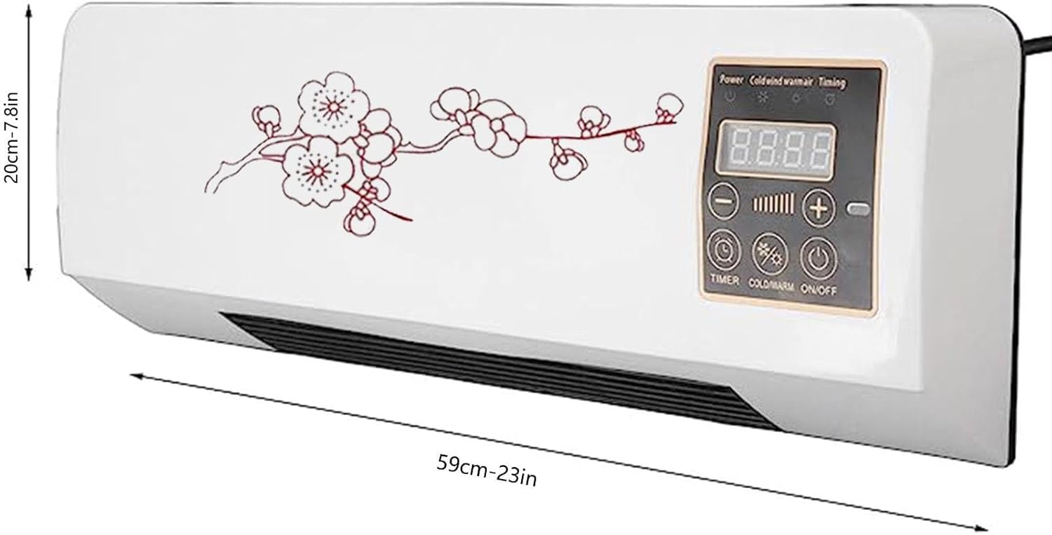 2 In 1 Mini Wall Mounted Air Curtain Fan - 2024 Split AC/Heating System - Wall Mounted Mobile Air Conditioner