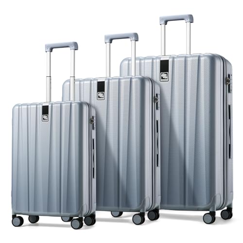 Hanke 29 Inch Luggage Suitcases With Spinner Wheels Lightweight PC hardside Rolling Suitcase With Travel Lock, Checked-Large 29-Inch(Blackish Green)