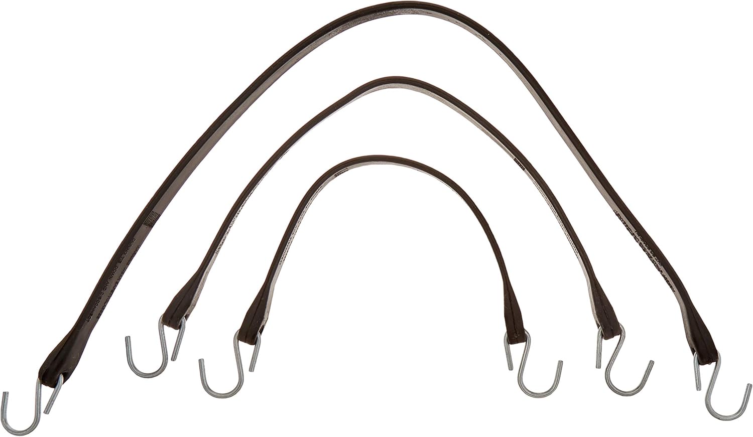 Pack of 50 Trucking Bundle - Bulk Bungee Cords with Crimped Hooks- Multiple Lengths -Tarp Straps Natural Rubber Bungee Cords