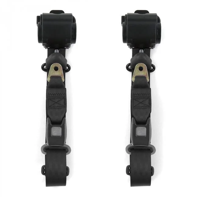 SafeTBoy  Standard 3 Point Black Retractable Bucket Seat Belt Kit for Ford Falcon 1964-1965 - 2 Belts