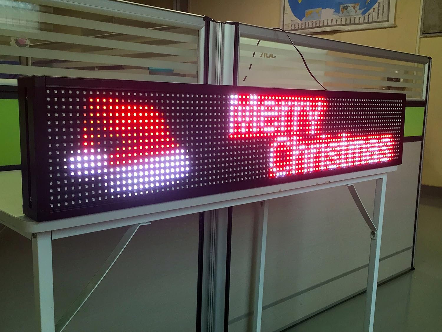 P5 39x14Indoor Full Color LED sign Programmable Scrolling Display Message Board can Edit Text,Image, Video Display Electronic Rolling for Business