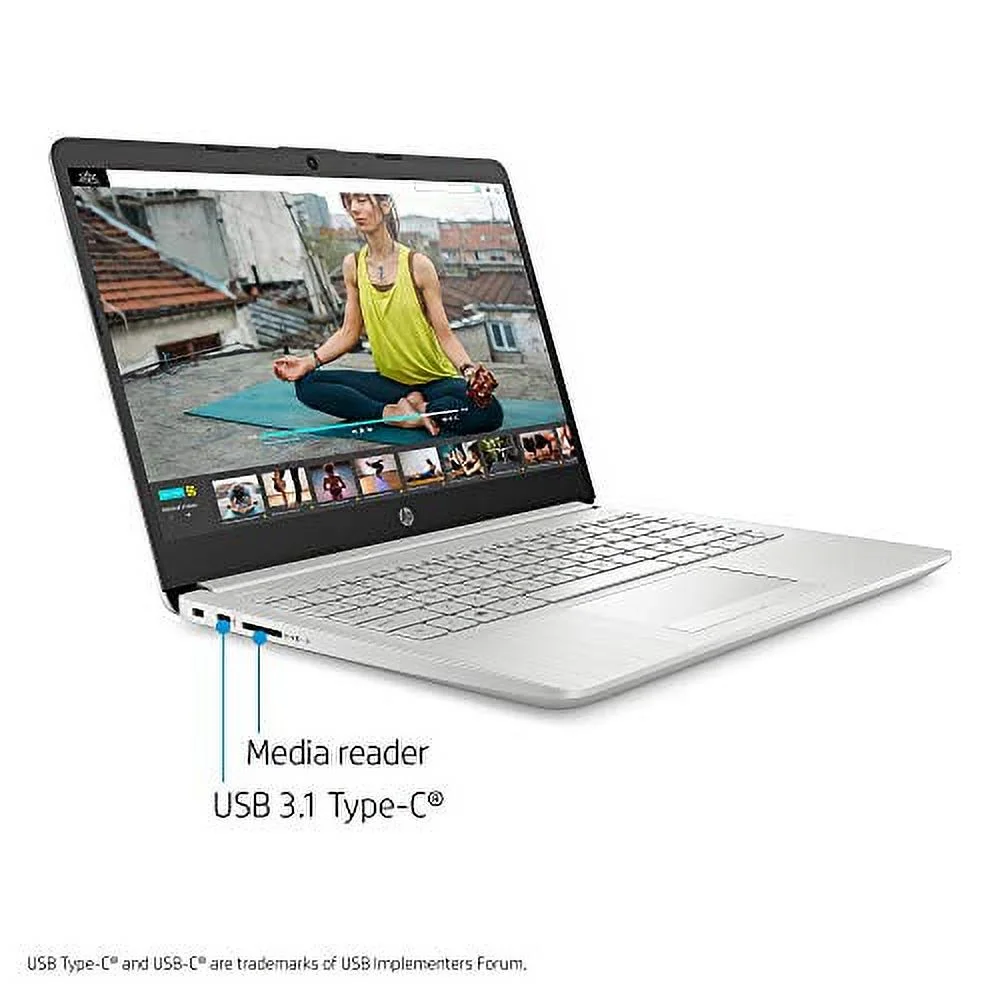 HP 14" Home and Business Laptop Ryzen 3-3250U, 16GB RAM, 256GB M.2 SSD, Dual-Core up to 3.50 GHz, Vega 3 Graphics, RJ-45, USB-C, 4K Output HDMI