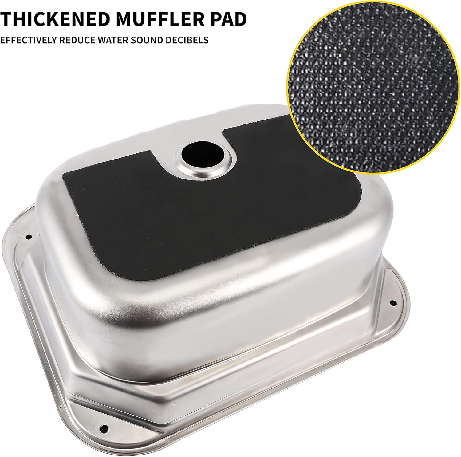 EzeXpreze RV Kitchen Sink Stainless Steel Hand Wash Basin Sink with Folded Faucet Tempered Glass Lid Washbasin for Camper Trailer Caravan (sink with