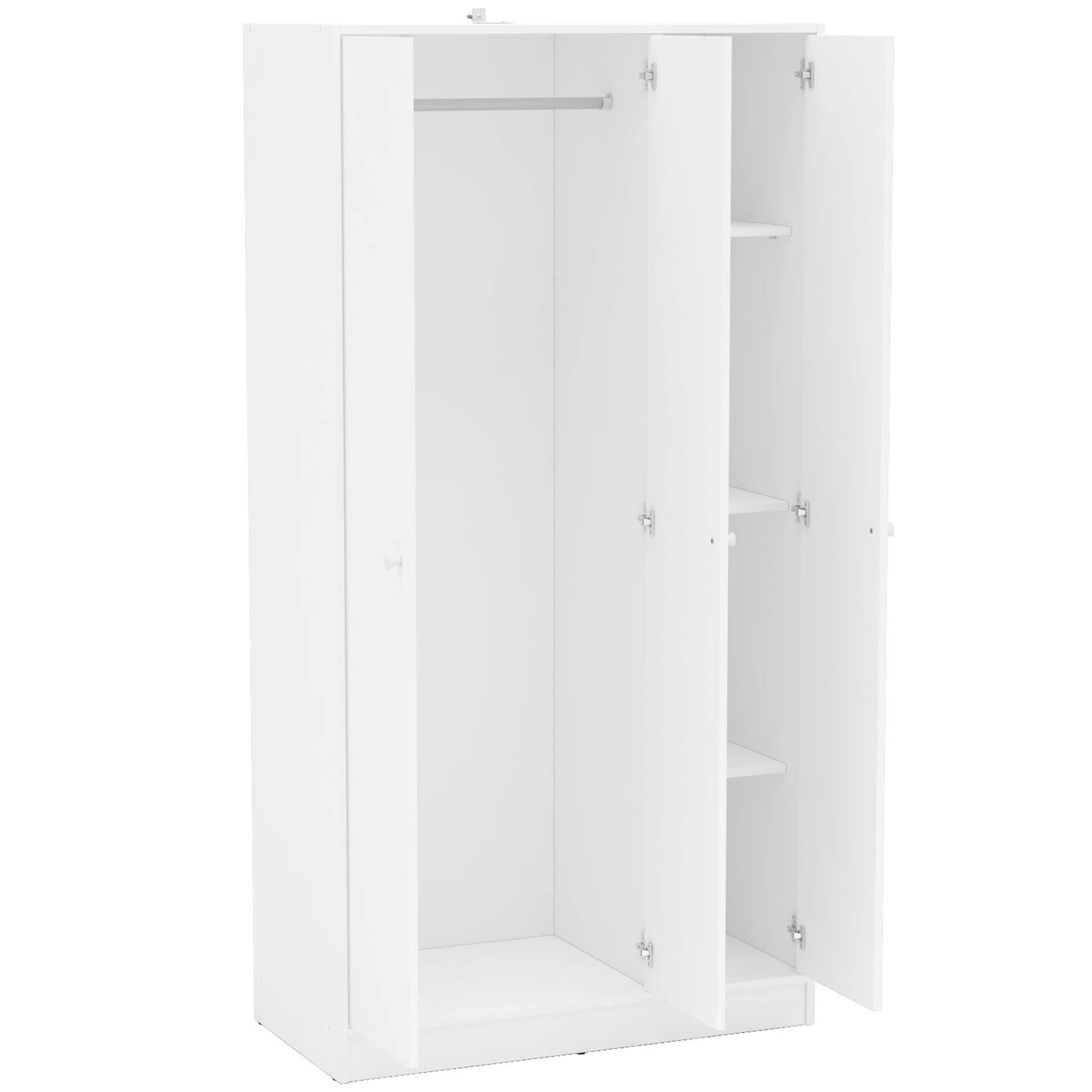 Polifurniture Denmark 3-Door Wardrobe - White