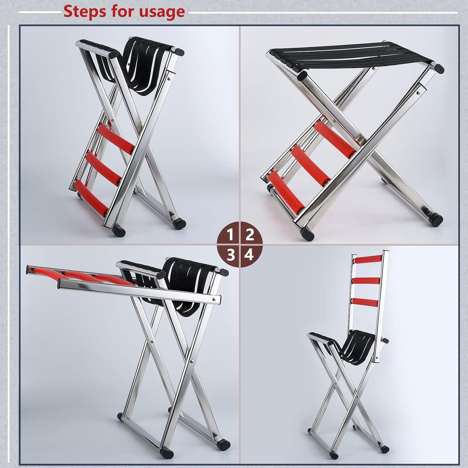 Fishing Chairs for Adults Portable Camping and Sports Chair with Light Weight Compact Size Outdoor Chairs (Medium)
