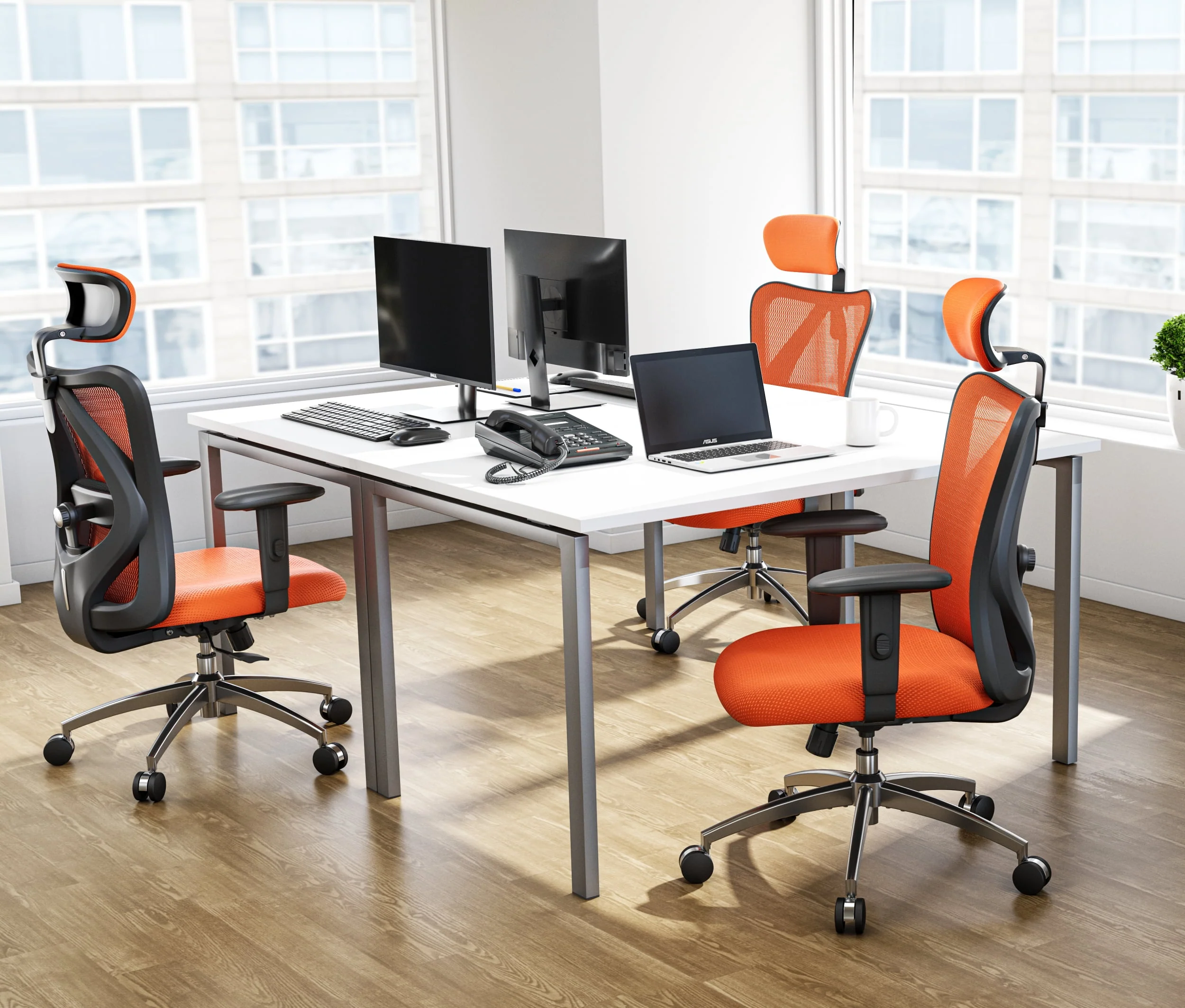 SIHOO Ergonomic Office Chair, Mesh Computer Desk Chair with Adjustable Lumbar Support, High Back chair for big and tall, Black