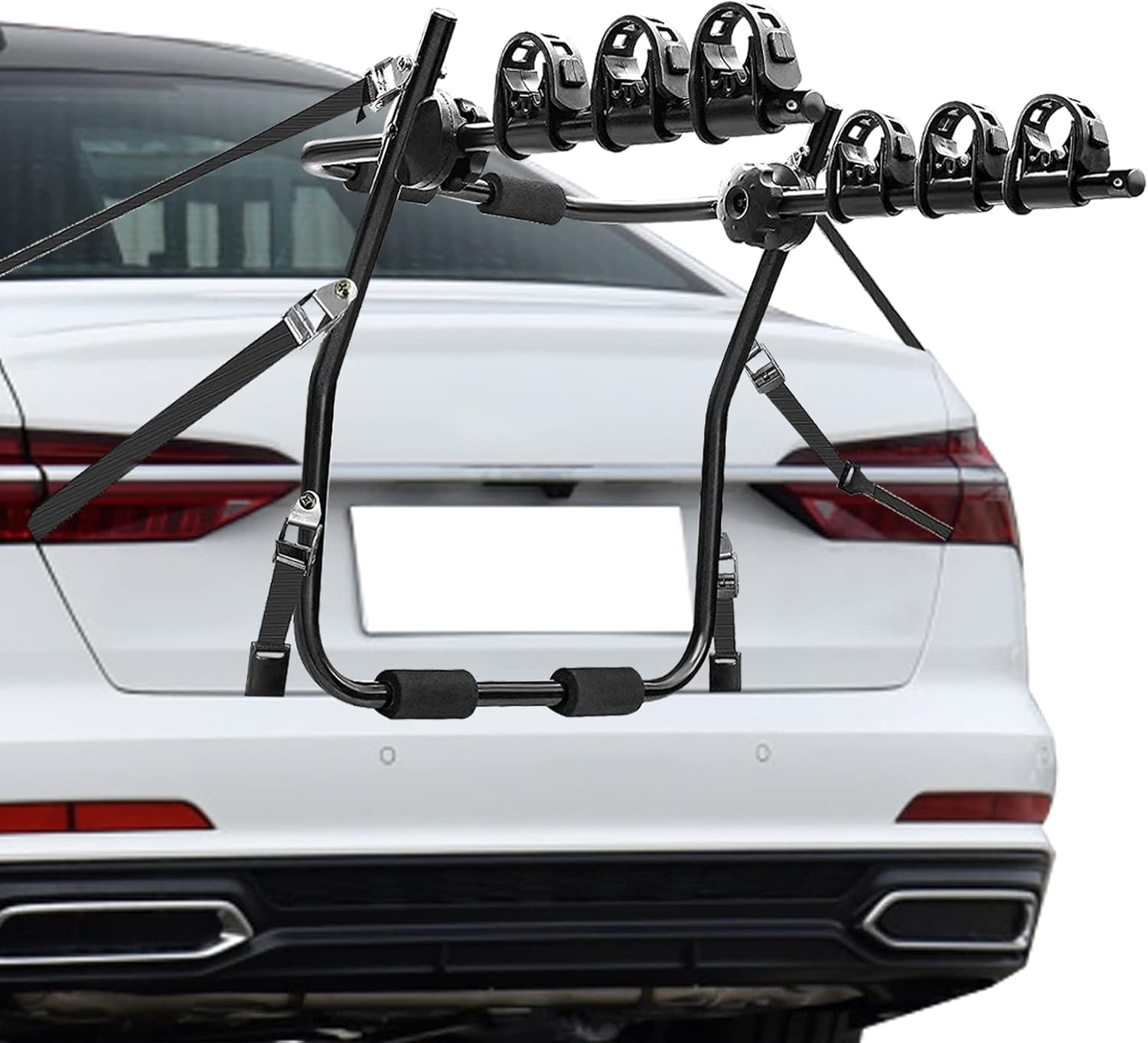 Rycom 3 Bike Car Rack Trunk Mount Bike Racks for Cars, Foldable Bicycle Carrier Fits Most Sedans, Hatchbacks, Minivans, and SUVs Pack of 2