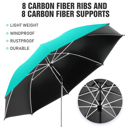 41.8" Chair Umbrella with Clamp, SPF50+, 360 ° Adjustable Umbrella for Chair, Camping Chair with Umbrella also for Beach Chair