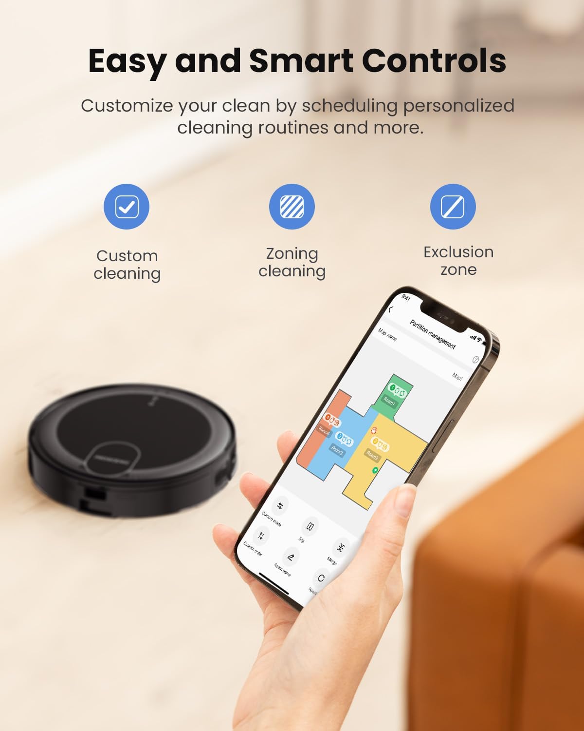 Proscenic Floobot X1 Robot Vacuum and Mop Combo Self Emptying Station,3000Pa Suction Robotic Vacuums, Tailor Your Cleaning via App, 200Mins Runtime