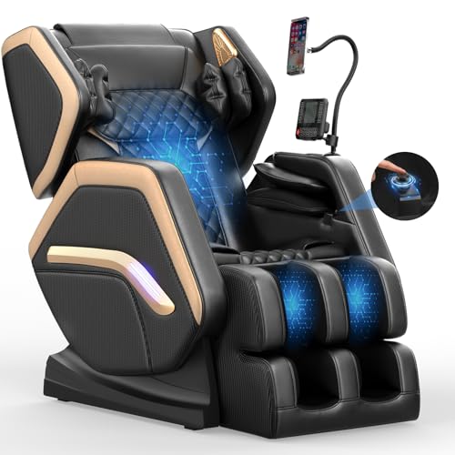 Massage Chair Full Body, Zero Gravity Massage Chair 2025 for Back Fatigue with 10 Fixed Rollers, Airbags, Phone Controller, Heating