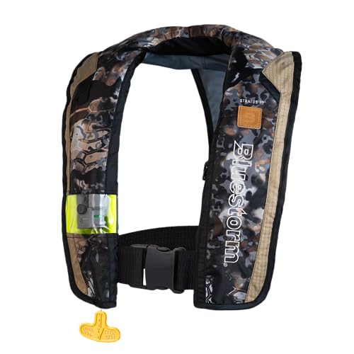 BLUESTORM Stratus 35 Inflatable Life Jacket PFD for Adults | US Coast Guard (USCG) Approved Automatic Self Inflating Life Vest Preserver with Manual