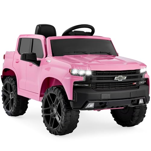 Best Choice Products 12V Licensed Chevrolet Silverado Ride On Truck, Electric Car Toy w/Parent Remote Control, Truck Bed Storage, Bluetooth Speaker
