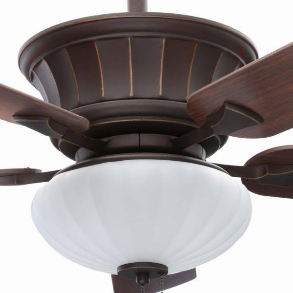Hampton Bay Edenwilde 52 in. Indoor Oil Rubbed Bronze Ceiling Fan with Light Kit