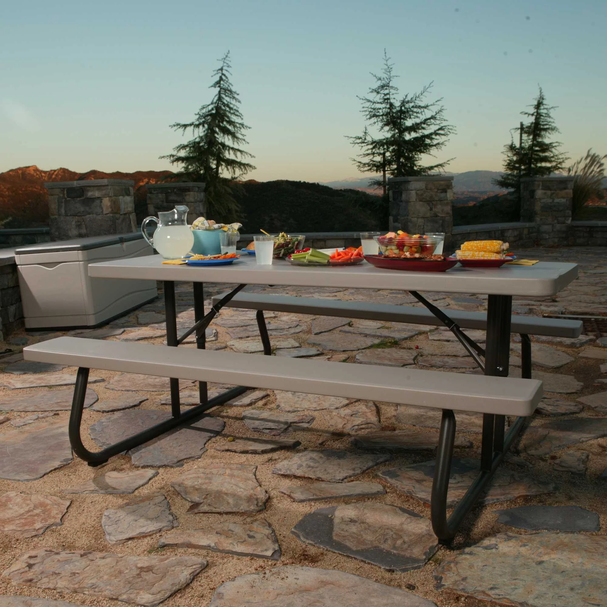 Lifetime 6 Foot Folding Picnic Table, Putty, 22119 - Radiant Selections