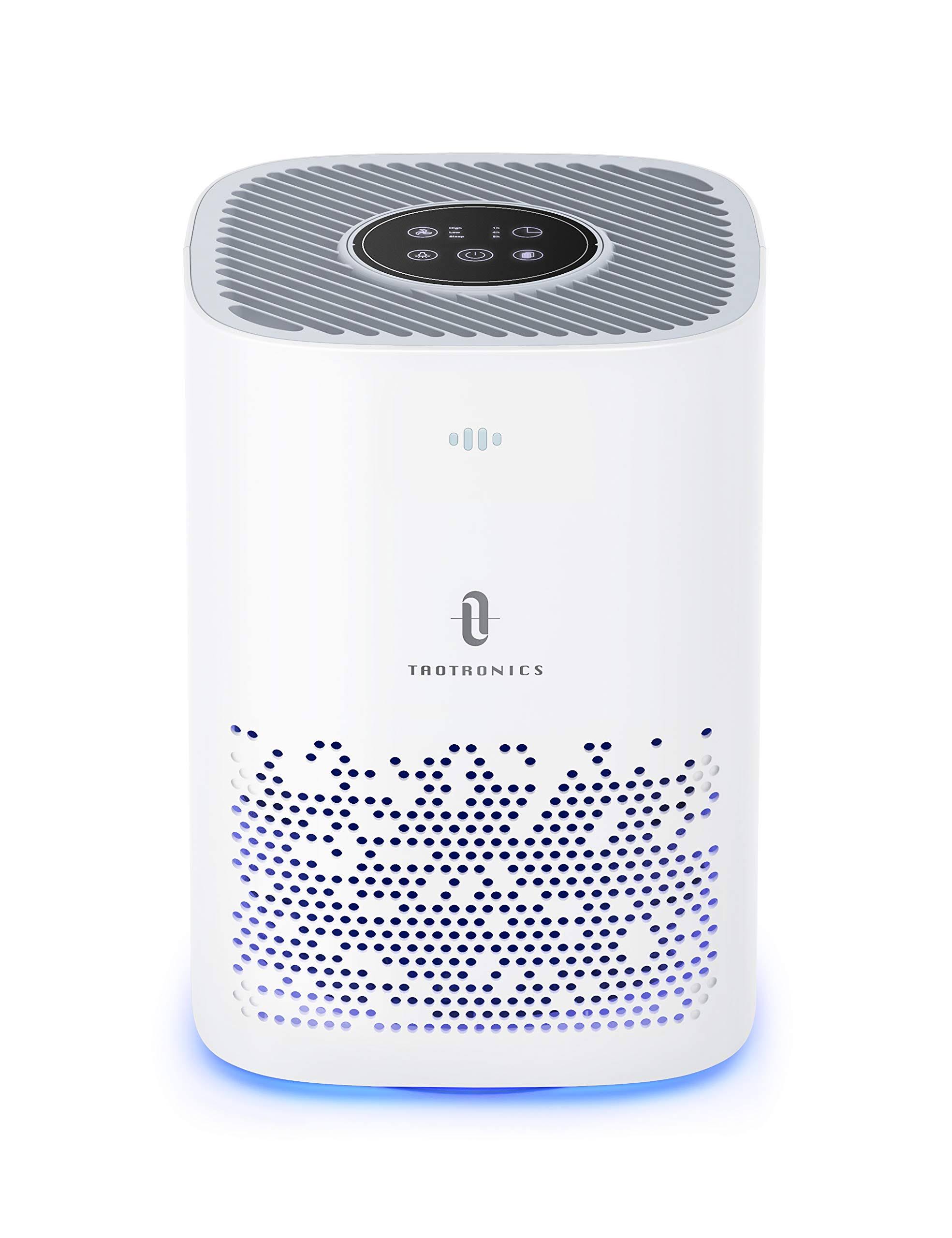 TaoTronics Air Purifier for Home H13 Cleaner HEPA CADR 200mAh Desktop Filtration for Bedroom Kids Room Office 3 Fan Speeds