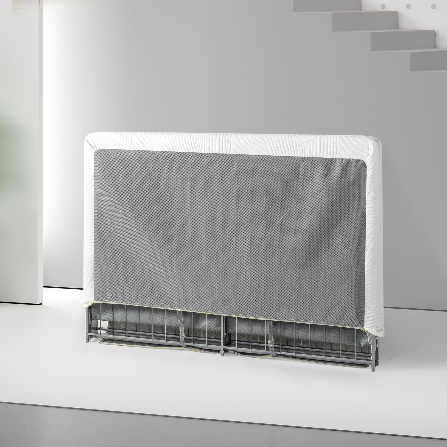 Spa Sensations By Zinus No Assembly 4" White Mattress Foundation Metal Box Spring, Queen