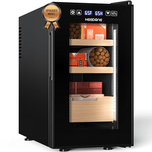 NEEDONE 23L Pro 2 SE Electric Cigar Humidor, Smart Humidity & Temp Quiet Control, Holds 150 Counts