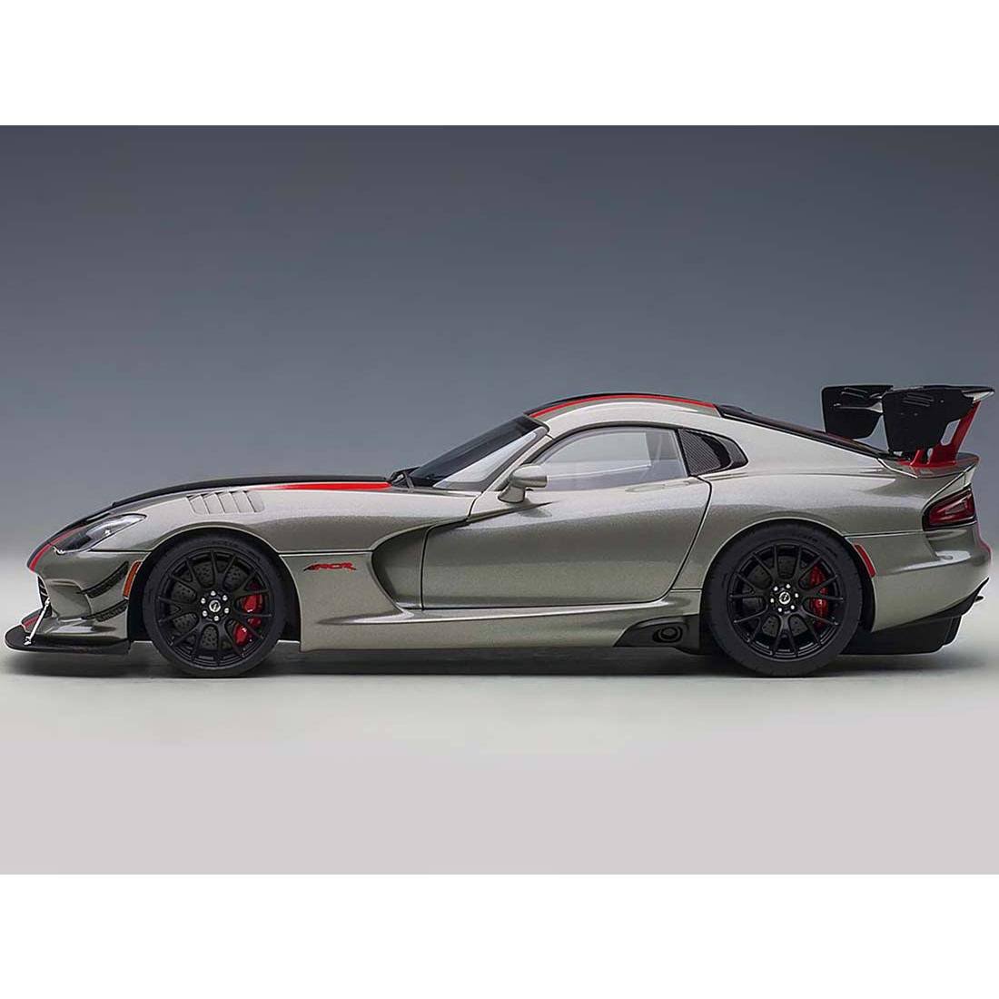 Dodge Viper ACR (Metallic Silver / Black Stripe) (Diecast Car)