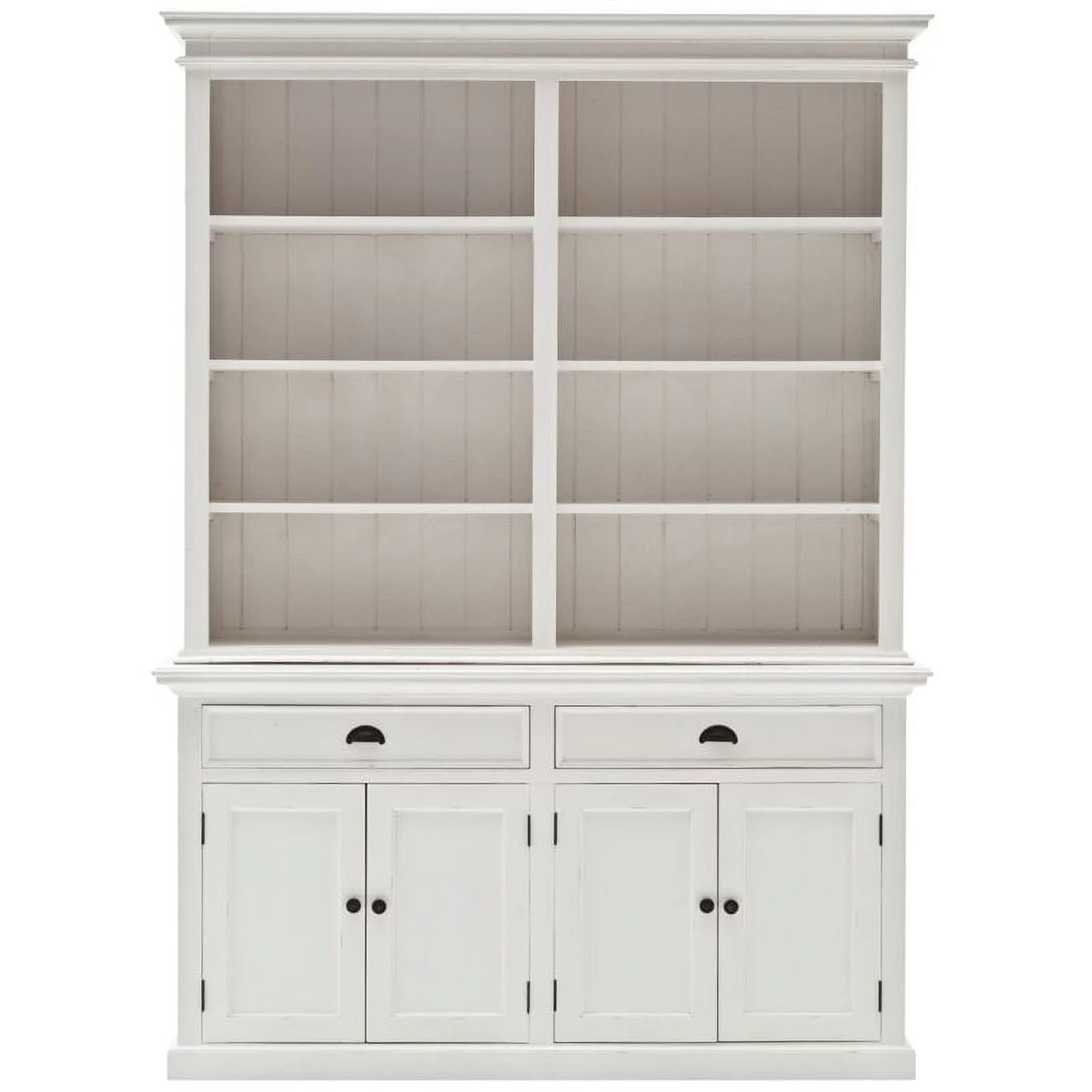 Beaumont Lane Storage Cabinet with Hutch in Pure White