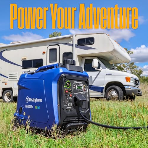 Westinghouse 5000 Peak Watt Super Quiet Dual Fuel Portable Inverter Generator, Wheel & Handle Kit, Gas & Propane Powered, RV Ready, CO Sensor