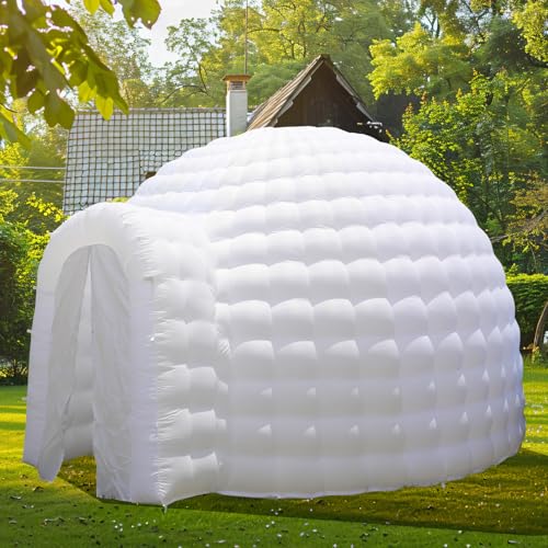 Inflatable Igloo Dome Event Tent (14x14x9FT) Dome with Air Blower and Light