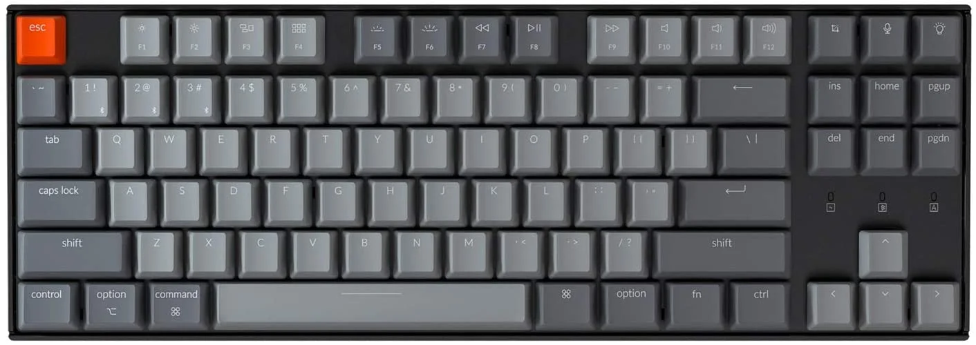 Keychron K8 Hot-swappable Wireless Bluetooth & USB Wired Mechanical Gaming Keyboard