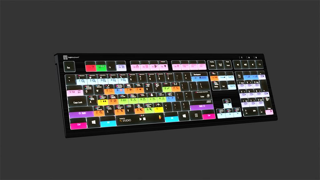 Logickeyboard Designed for FL Studio 20 Compatible with Win 7-11 ASTRA 2 Backlit keyboard # LKB-FLS-A2PC-US