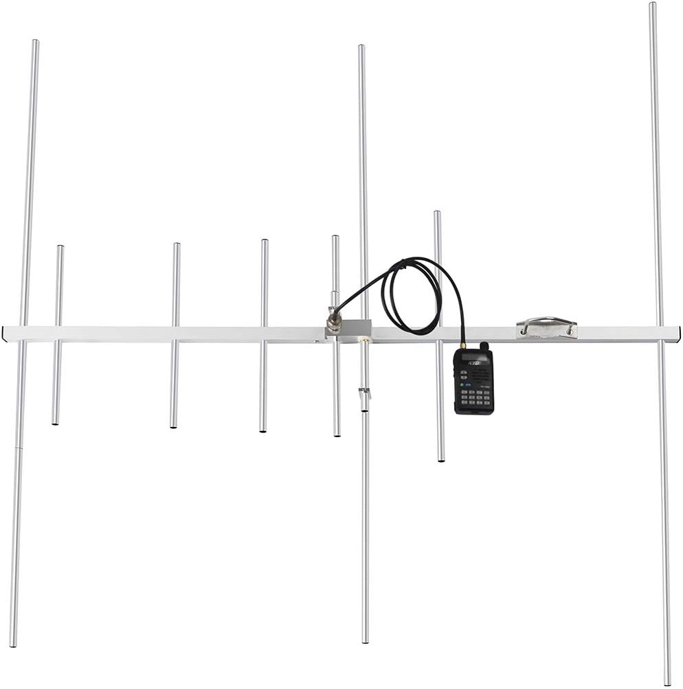 Dual Band Outdoor Yagi Antenna,2Meter 70CM VHF UHF 9.5/11.5dBi Directional Yagi 8 Elements 3 Sections for Amateur 2 Way Radio,Repeater System
