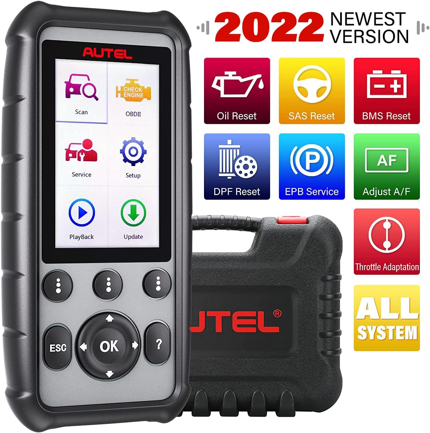 Autel Full System MaxiDiag MD806 Pro 2022 Newest Diagnostic Scan Tool Upgraded Version of MD802/MD808 Code Reader with 7 Special Services