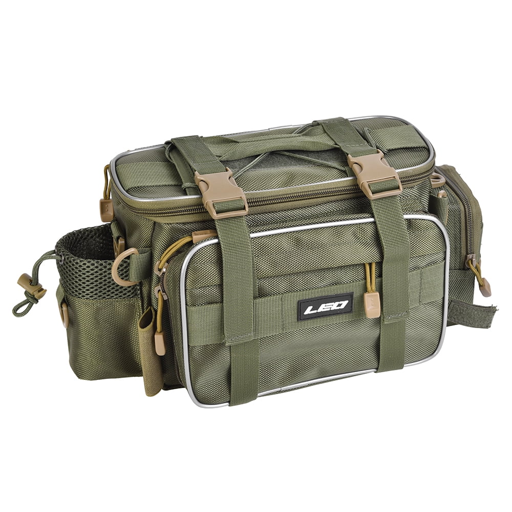LEO Multifunctional Fishing Tackle Bag Outdoor Sports Single Shoulder Bag Crossbody Bag Waist Pack Fishing Lures Tackle Gear Utility Storage Bag