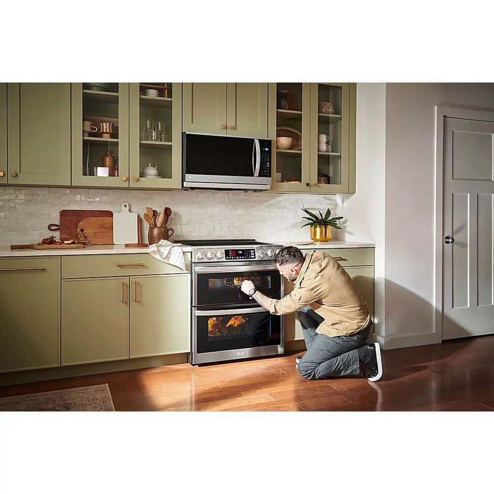Lg Ltel7337 7.3 Cu. Ft. Printproof Black Stainless Steel Slide-In Electric Range -