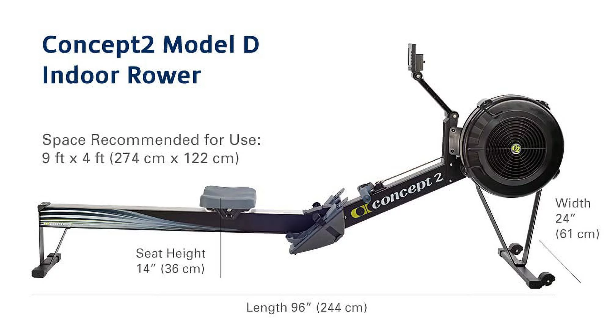 Concept2 Model D Indoor Rower with PM5, Black