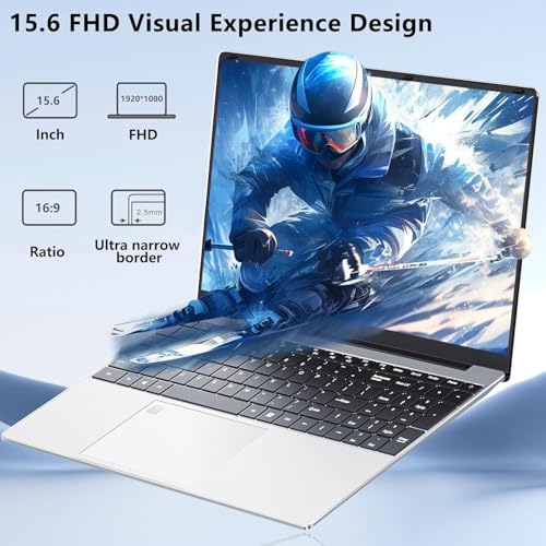Gaming Laptop N5095, 15.6 Inch Laptop Computer, Laptops 24GB RAM 1TB SSD,Laptops Gamer 180 Angle Opening