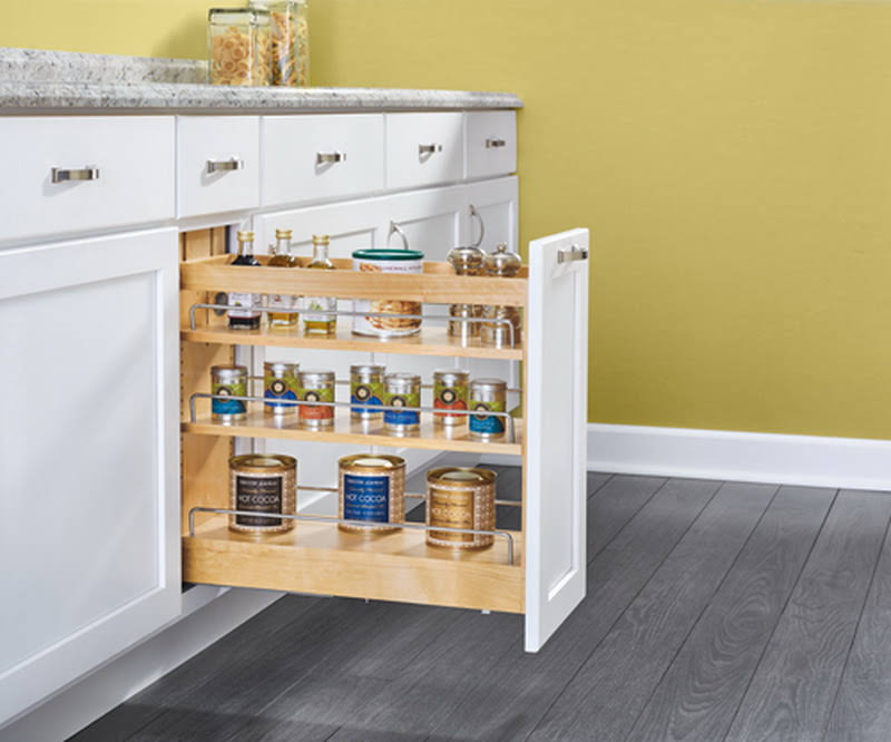 Rev-A-Shelf 448-BDDSC-11C 11 inch Door/Drawer Base Soft Close Cabinet Organizer