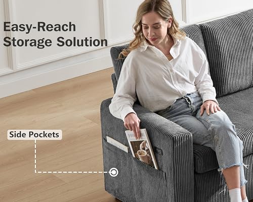 81" Sleeper Sofa Bed with Pull Out Bed, L Shaped Couch Sectional Sleeper Sofa, Pull Out Couch with Reclining Backrest, Reversible Storage Chaise