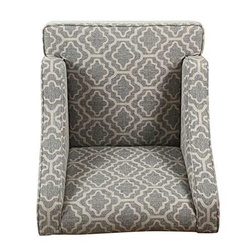 HomePop Velvet Swoop Arm Accent Chair, Suri Blue