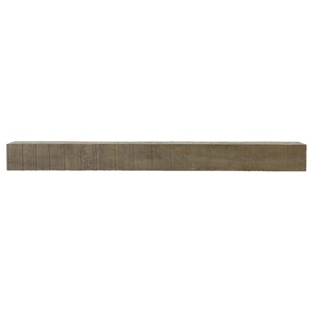 Country Living Wood Fireplace Mantel Shelf - Stockbridge 48 Inch Beach Sand Finish | Rustic Distressed Pine Shelf with Hand-Hewn Details