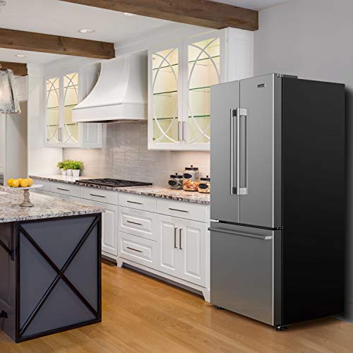 Galanz 3 French Door Refrigerator with Bottom Freezer & Adjustable Thermostat