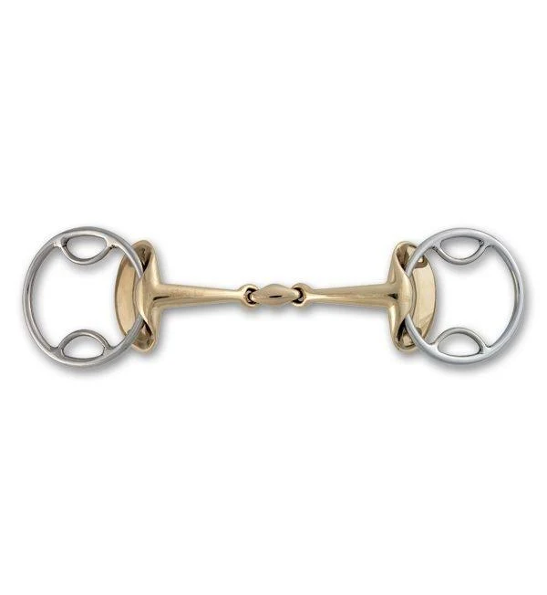 Stubben Steeltec Golden Wings Double Joint 4 in 1 Gag Bit