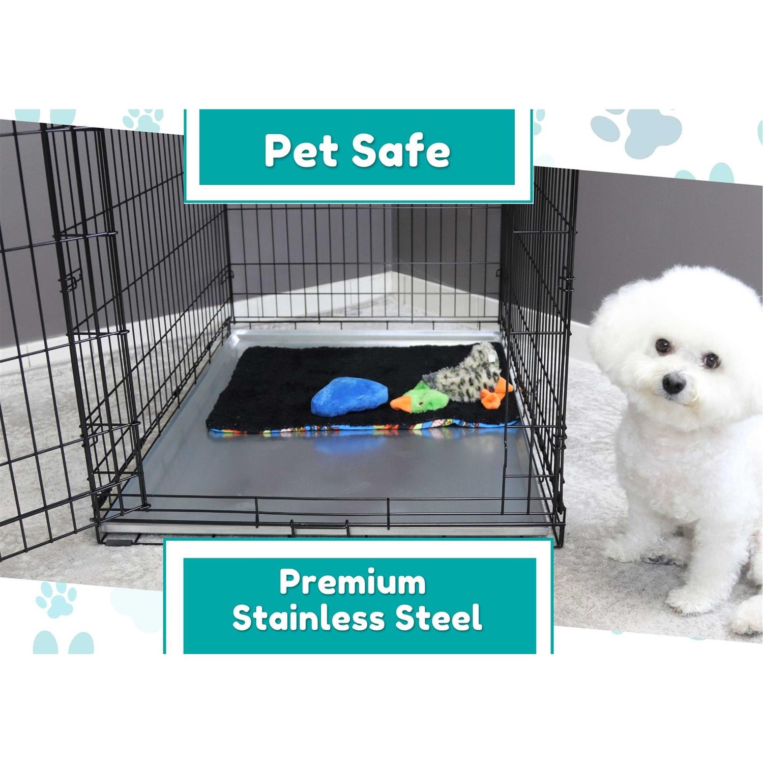 Red Hound Auto Metal Replacement Tray for Dog Crate Flat-A-Way Heavy Duty Stainless Steel Chew Proof Kennel - Pet Supplies online store