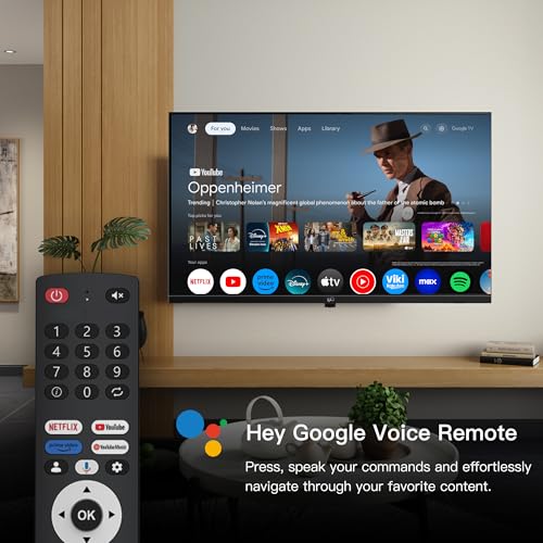 FPD 43 Inch Smart TV Flat Screen Frame LED Television Full HD 1080p Google Cast Built in, Streaming Live Ultra Thin HDR10 Android TV, Bluetooth, Vesa