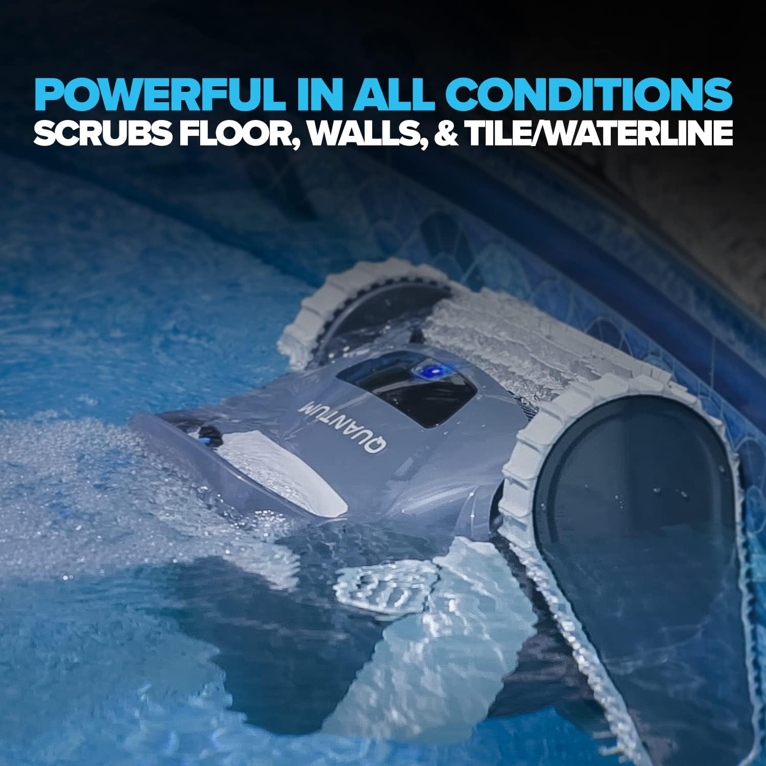 Dolphin Quantum Robotic Pool Cleaner (2024 Model) — Oversized Ultra-Fine and Standard Filter Bin, Weekly Timer, Anti-Tangle Swivel