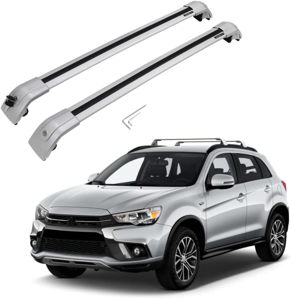 Roof Rack Cross Bars fit for Mitsubishi Outlander Sport 2010-2022 Aluminum Cross Bar Replacement for Rooftop Cargo Carrier Bag Luggage Kayak Canoe