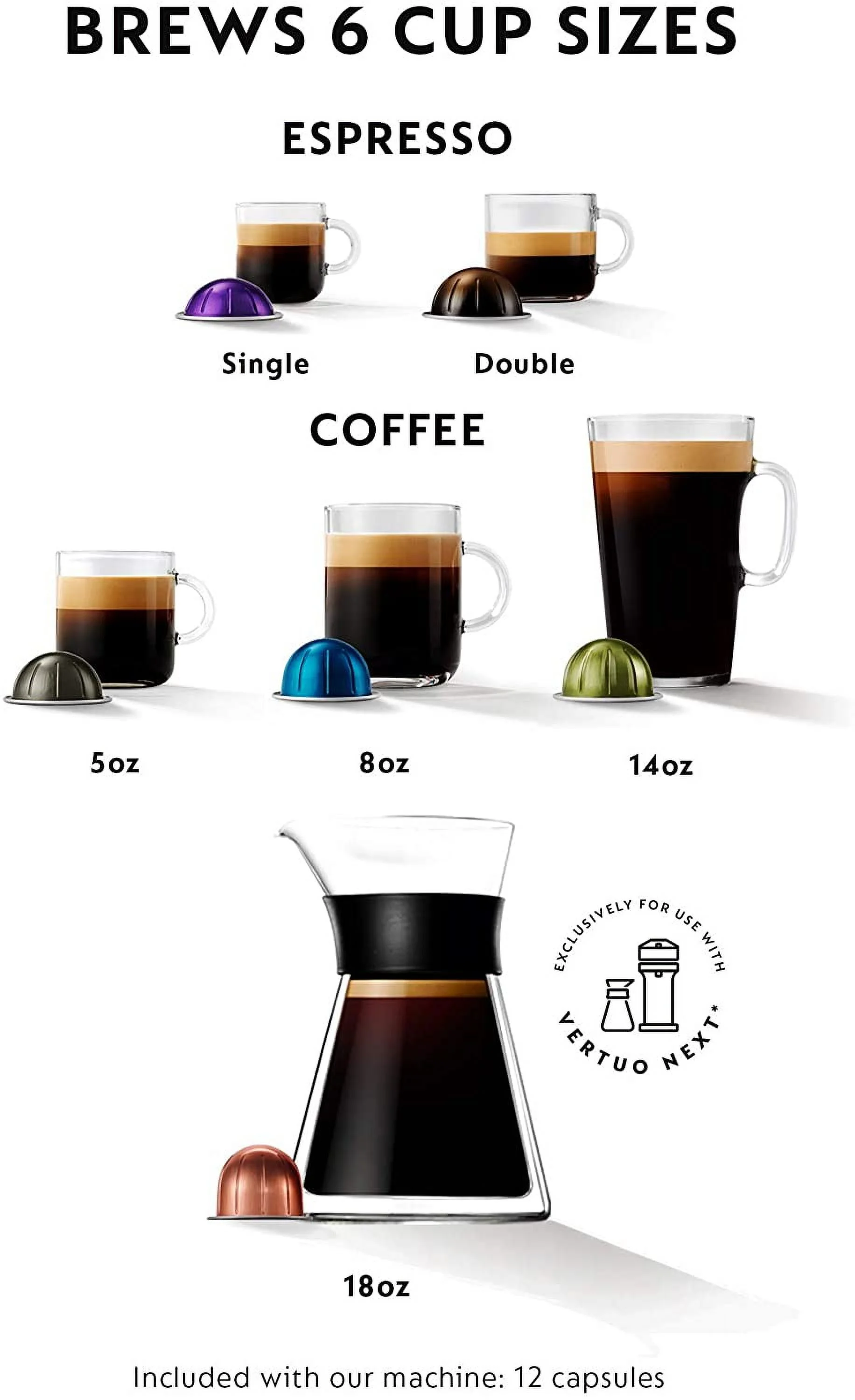 Nespresso Vertuo Next Coffee and Espresso Machine by De'Longhi  White