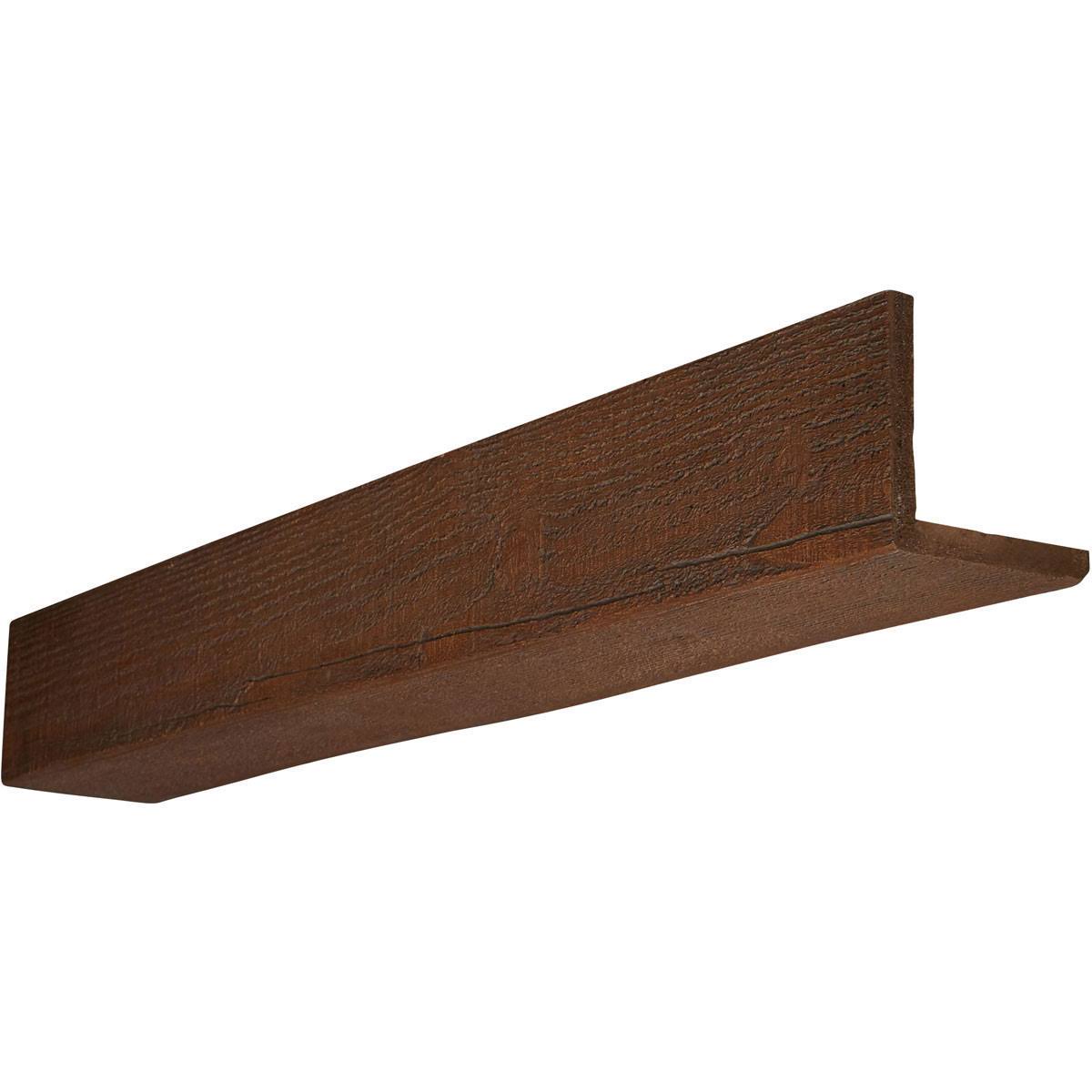 Ekena Millwork BMRS2C0100X060X120PE 10x22W x 6x22H x 10&L 2-Sided (L-beam) Rough Sawn Endurathane Faux Wood Ceiling Beam, Natura