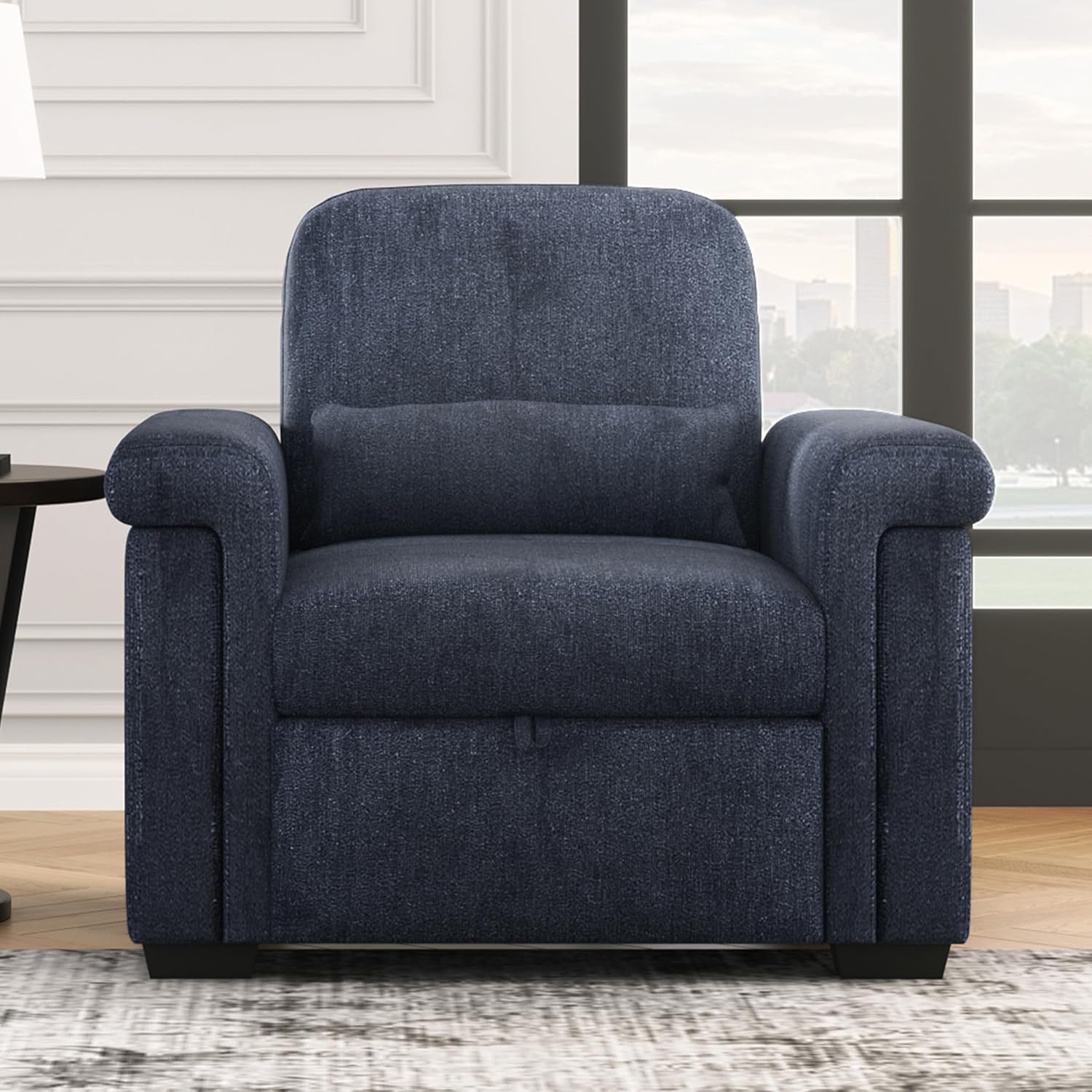 3 in 1 Convertible Sleeper Chair Sofa Bed Pull Out Couch Adjustable Chair with Pillow, Adjust Backrest into a Sofa, Lounger Chair