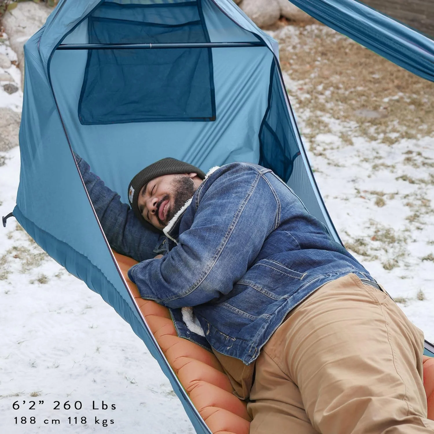 Haven Tent XL Lay Flat Hammock Tent - Tent & Camping Hammock with Mosquito Net - Includes Insulated Pad and - 80"x30" (Forest Green)