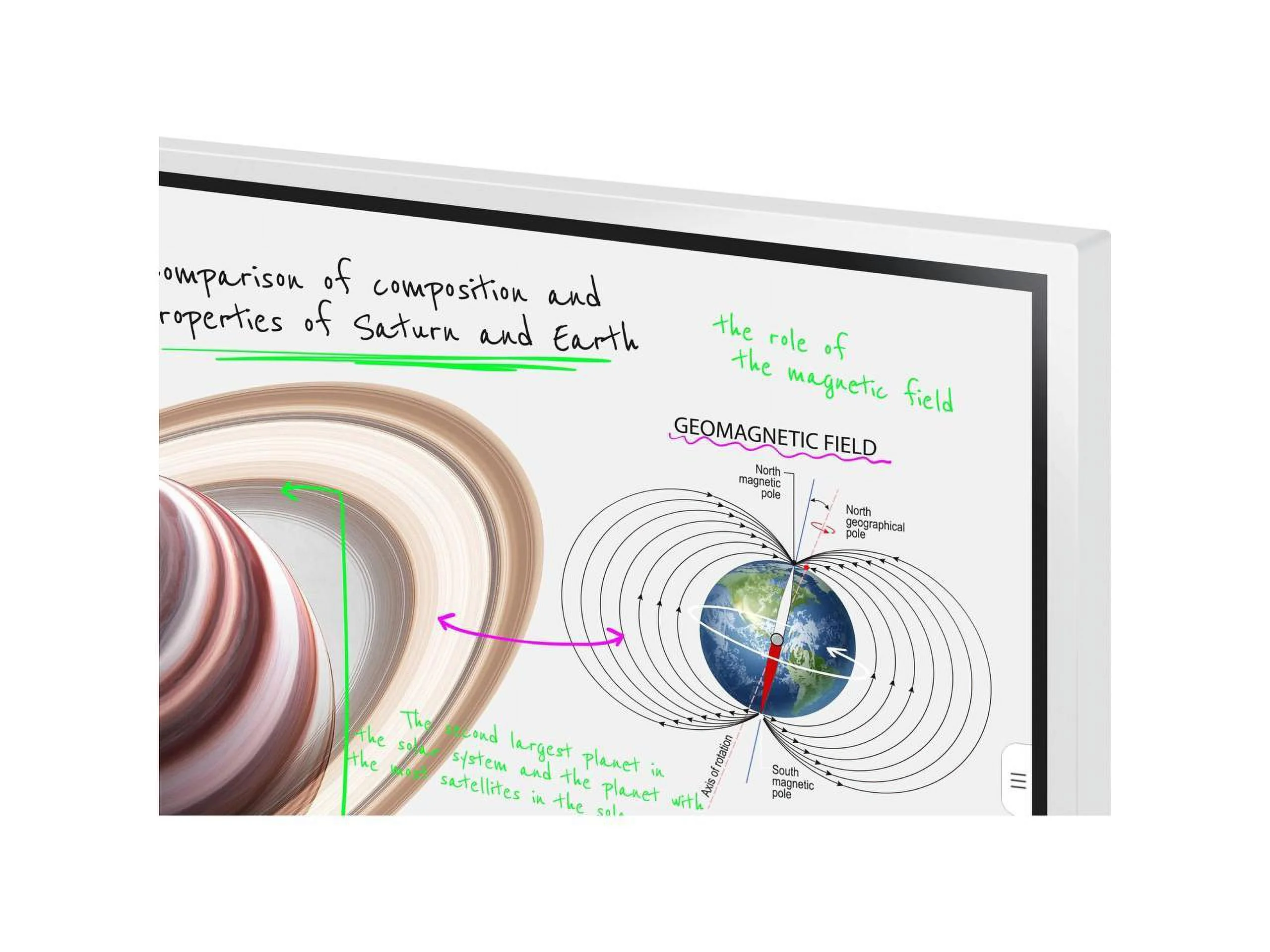 Samsung Flip Pro WM65B 65 Inch Digital Flipchart for Business & Classroom 4K UHD 3840x2160 with Touch Screen, Wi-Fi, HDMI, USB